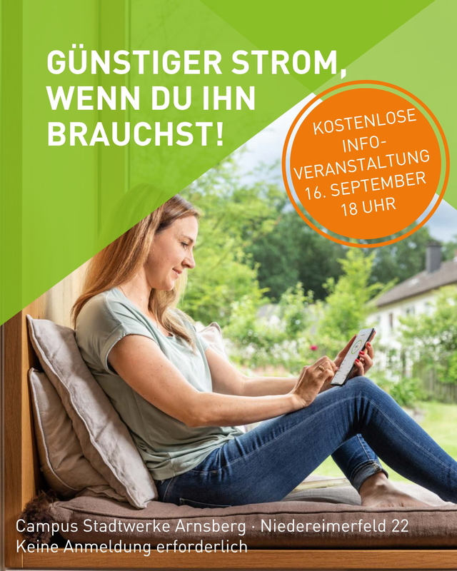 Günstiger Strom, wenn du ihn brauchst ⚡
Du möchte ...